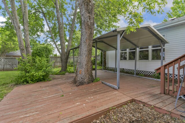 3563 S Western Ave, Springfield, MO 65807 - deck with a fenced backyard
