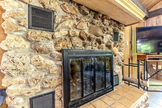 detailed view of wooden walls