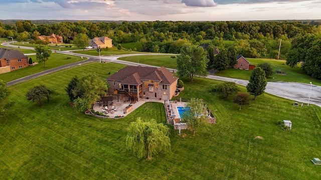 aerial view of property's location