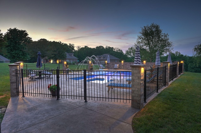 community pool with a patio