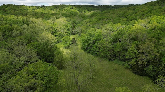 bird's eye view of a heavily wooded area