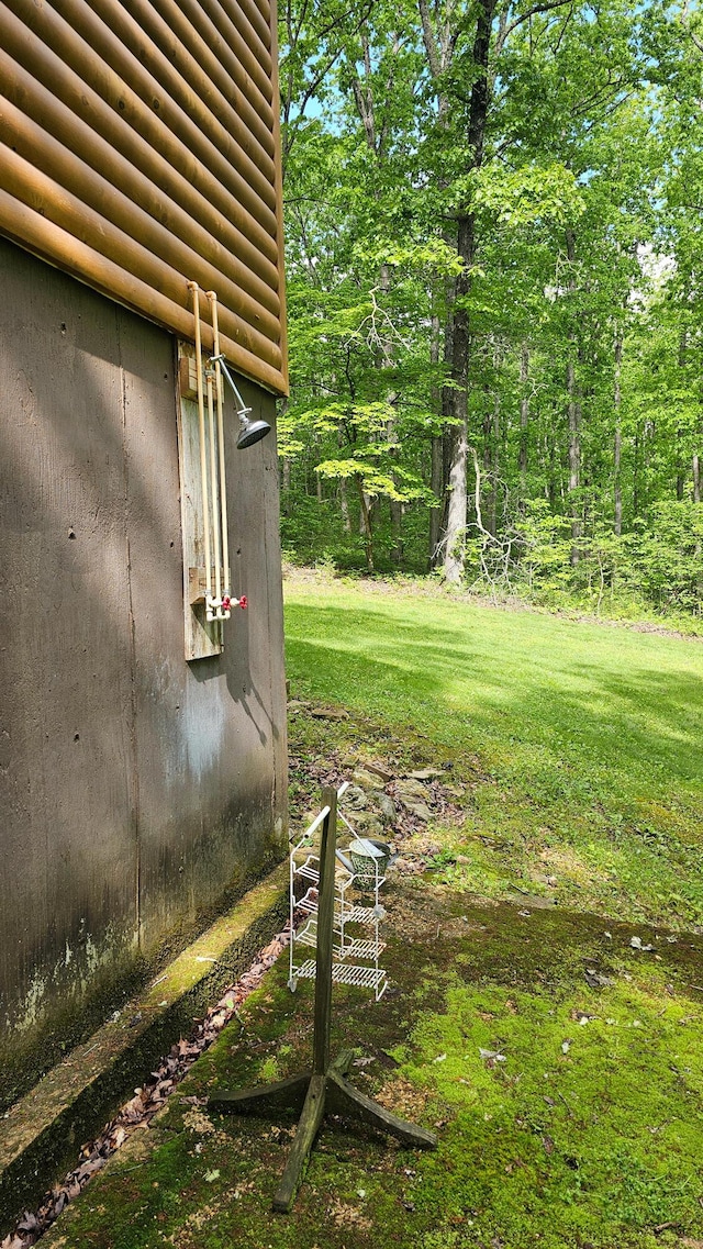 view of grassy yard