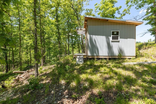view of shed
