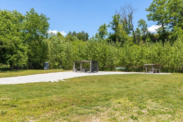 view of green lawn