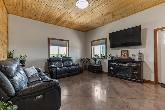 living area with healthy amount of natural light and finished concrete floors