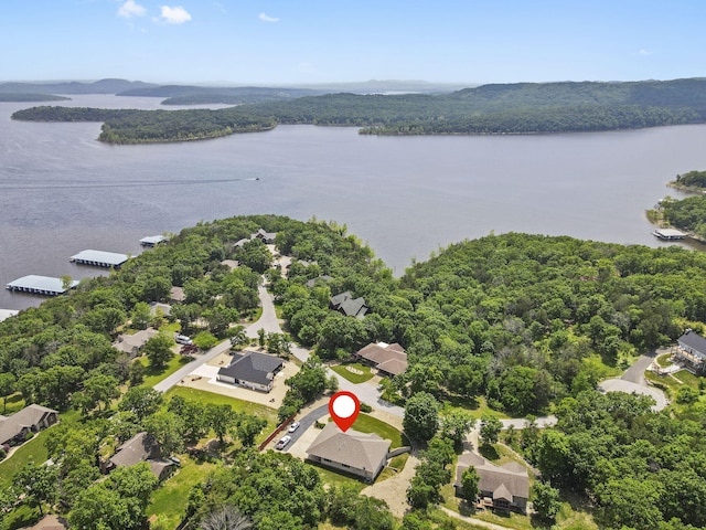 40 Overton Ct, Kimberling City, MO 65686 - drone / aerial view of a nearby body of water and a heavily wooded area