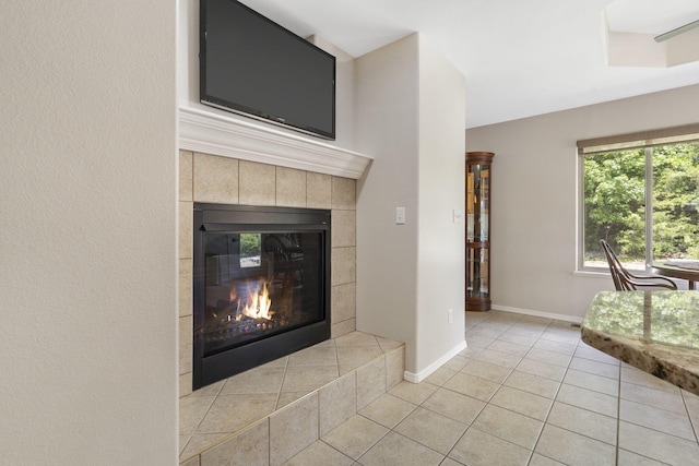 40 Overton Ct, Kimberling City, MO 65686 - detailed view of a tiled fireplace and baseboards