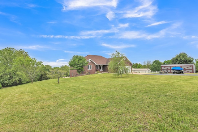 1888 S High Rdg, Nixa, MO 65714 - view of green lawn featuring a detached carport