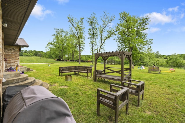 1065 Nicks Rd, Bradleyville, MO 65614 - surrounding community with a yard and a pergola