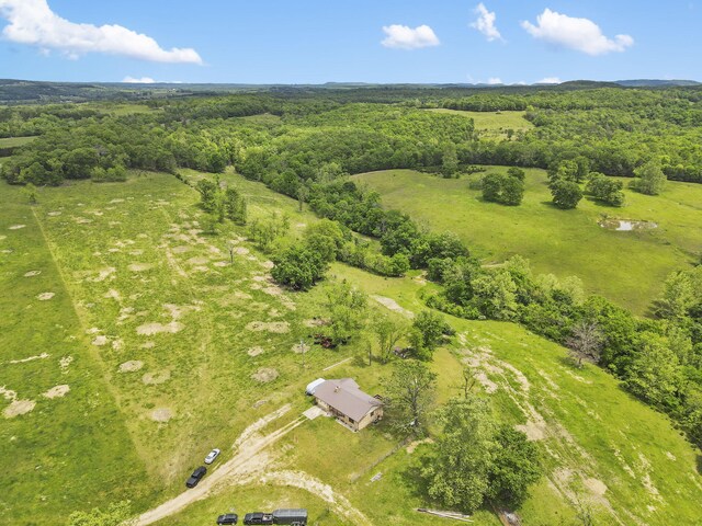 1065 Nicks Rd, Bradleyville, MO 65614 - aerial overview of property's location featuring a heavily wooded area