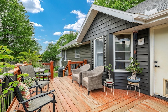 178 S Peach Tree Ln, Republic, MO 65738 - wooden deck featuring central air condition unit