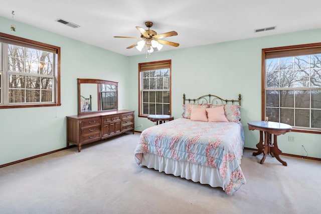 1052 Broken Arrow Estates Rd, Lampe, MO 65681 - bedroom with light carpet, baseboards, and a ceiling fan