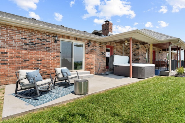 77 Johnson Way Ln, Kimberling City, MO 65686 - view of patio / terrace with a hot tub