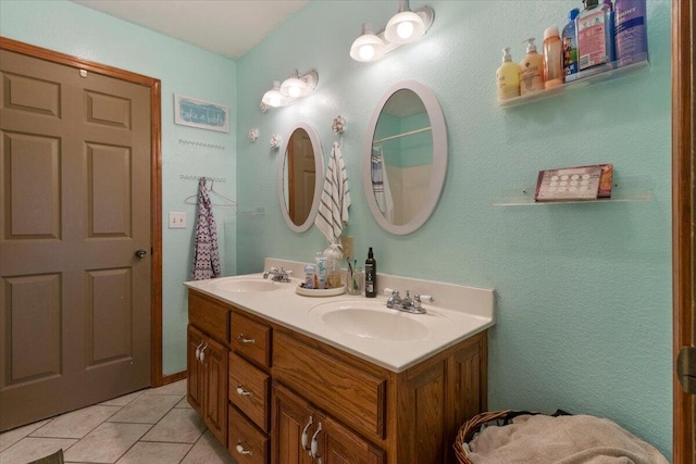 6203 County Road 1750, West Plains, MO 65775 - bathroom featuring tile patterned flooring and double vanity