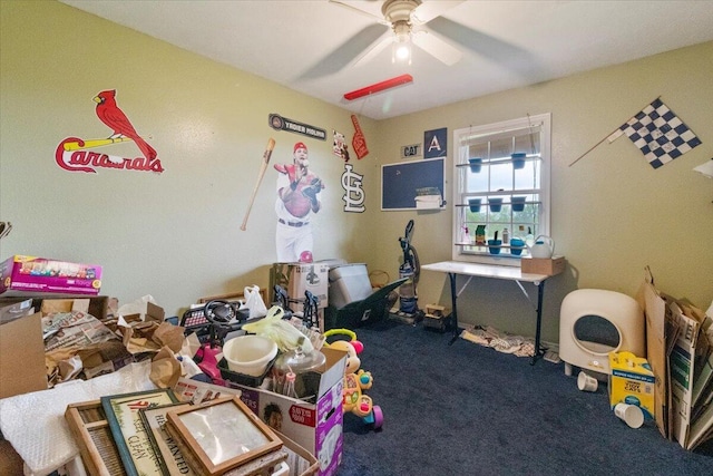6203 County Road 1750, West Plains, MO 65775 - playroom featuring carpet flooring and a ceiling fan