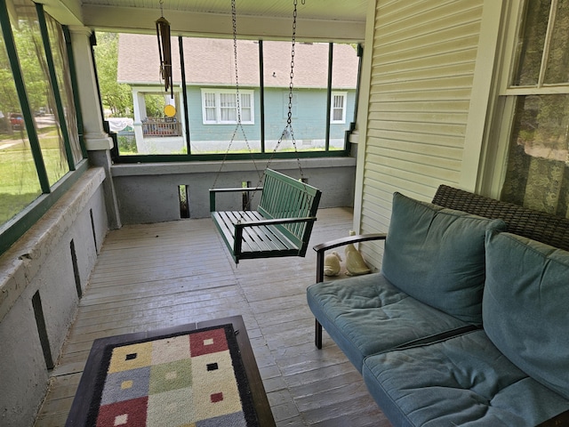 view of sunroom
