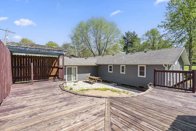 view of wooden deck