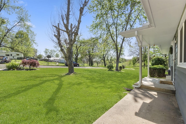 view of grassy yard