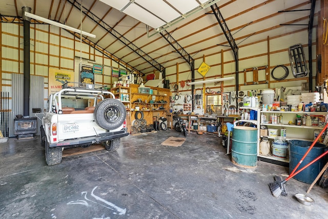 315 Buckskin Rdg, Pineville, MO 64856 - garage featuring a workshop area and metal wall