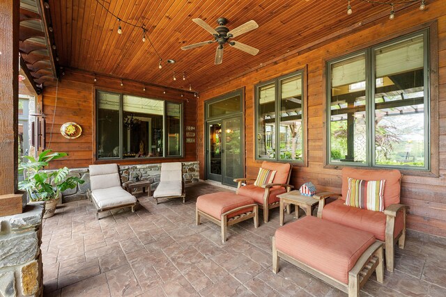 315 Buckskin Rdg, Pineville, MO 64856 - view of patio / terrace with a ceiling fan