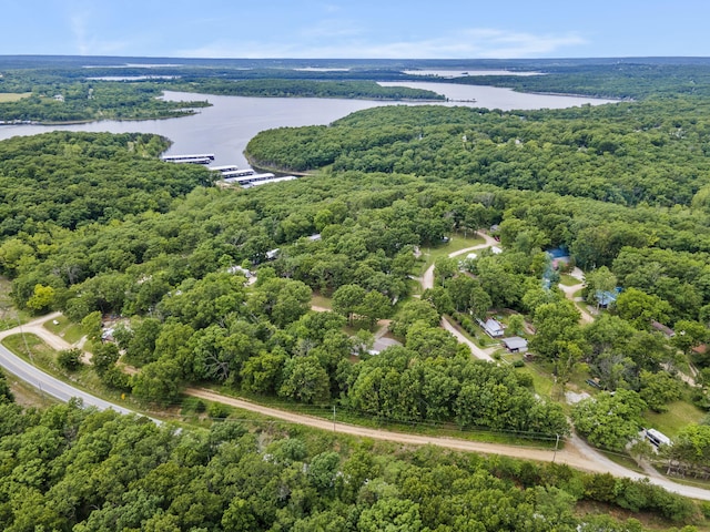 26478 Shadow Rd, Pittsburg, MO 65724 - drone / aerial view of a large body of water and a heavily wooded area