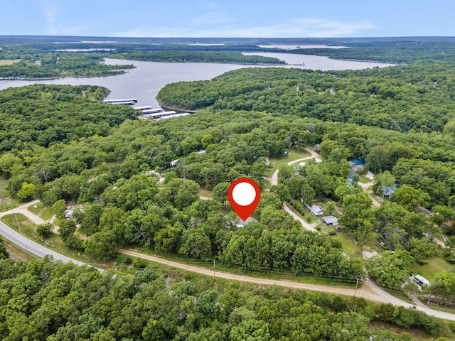 26478 Shadow Rd, Pittsburg, MO 65724 - drone / aerial view of a nearby body of water and a forest