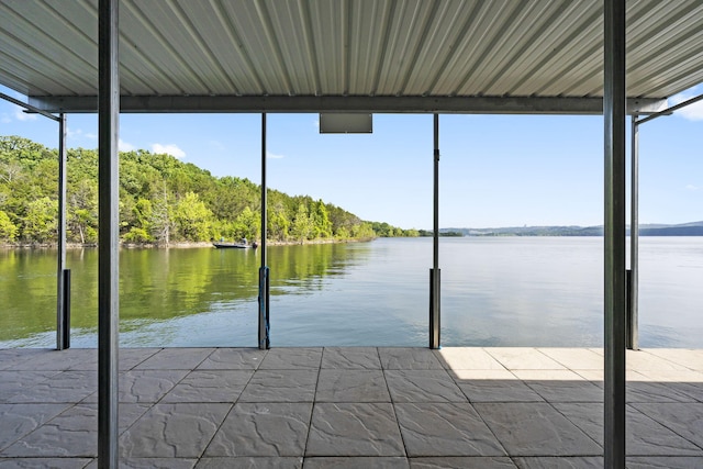 452 Rest Haven Ln, Blue Eye, MO 65611 - unfurnished sunroom with a water view and healthy amount of natural light