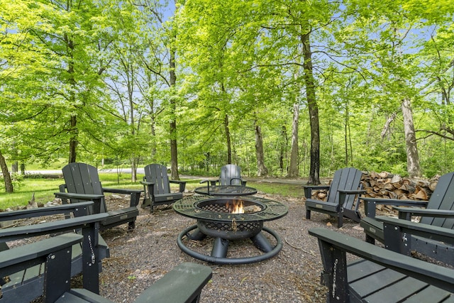 3662 N Farm Rd Unit 127, Springfield, MO 65803 - view of patio with a fire pit
