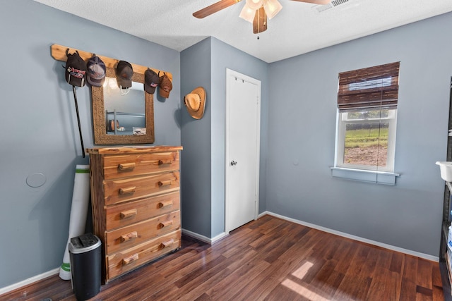 229 Grand Slam Ave, Cape Fair, MO 65624 - bedroom with dark wood-style floors, baseboards, and ceiling fan