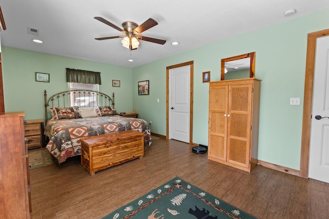 229 Grand Slam Ave, Cape Fair, MO 65624 - bedroom with wood finished floors, recessed lighting, a ceiling fan, and baseboards