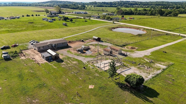 overview of rural landscape with a pastoral area