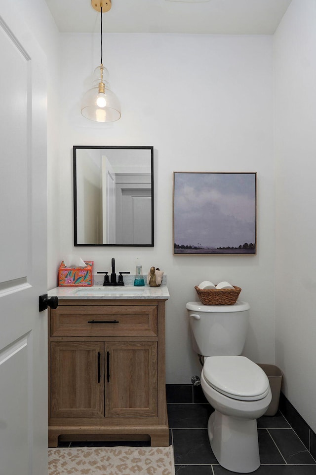 1698 N Marlowe Ave, Springfield, MO 65802 - half bath with toilet, vanity, and tile patterned flooring