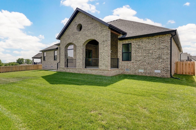1698 N Marlowe Ave, Springfield, MO 65802 - rear view of property with brick siding, a shingled roof, and crawl space