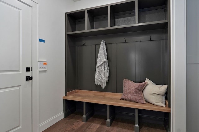 1698 N Marlowe Ave, Springfield, MO 65802 - mudroom featuring dark wood-type flooring and baseboards