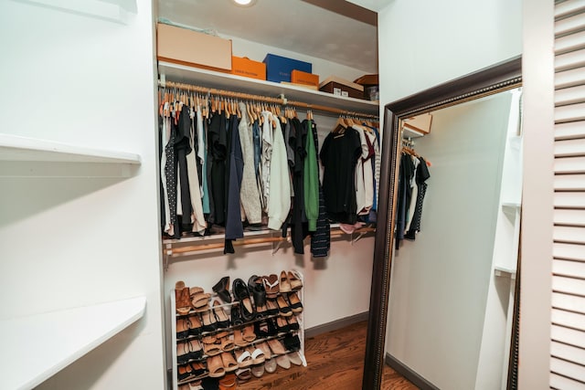 5724 E Mill St, Springfield, MO 65802 - walk in closet with wood finished floors