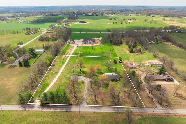 5724 E Mill St, Springfield, MO 65802 - view of rural area with property parcel outlined and agricultural land