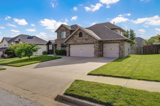1428 S Appomattox Ave, Republic, MO 65738 - view of front of home featuring an attached garage, concrete driveway, roof with shingles, and brick siding