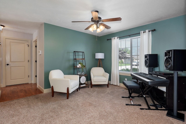 1428 S Appomattox Ave, Republic, MO 65738 - office featuring carpet floors, ceiling fan, and baseboards