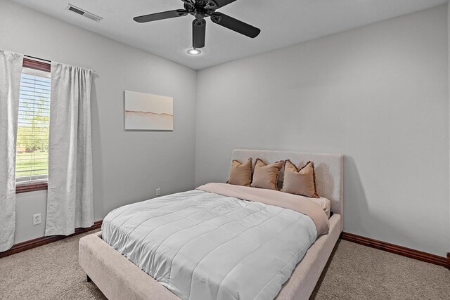 16326 Lawrence Unit 1232, Marionville, MO 65705 - carpeted bedroom with baseboards, multiple windows, ceiling fan, and recessed lighting