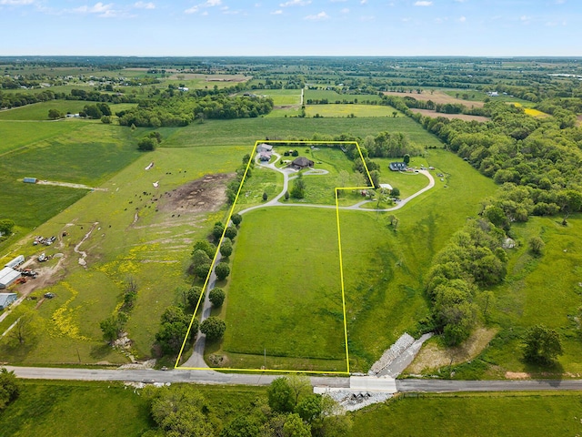 16326 Lawrence Unit 1232, Marionville, MO 65705 - overview of rural landscape with property parcel outlined