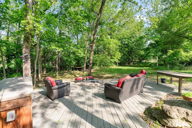 5404 S Clifton Ave, Springfield, MO 65810 - wooden terrace with view of scattered trees