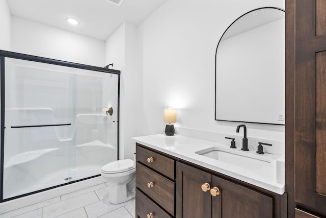 4531 E Hidden Oak St, Springfield, MO 65802 - full bath featuring a stall shower, toilet, and vanity