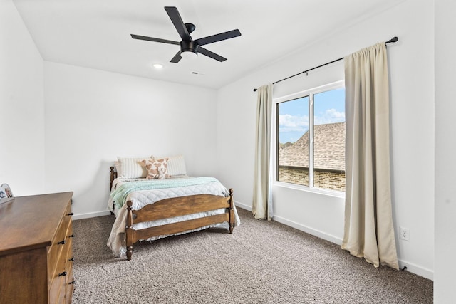 4531 E Hidden Oak St, Springfield, MO 65802 - carpeted bedroom with baseboards and ceiling fan