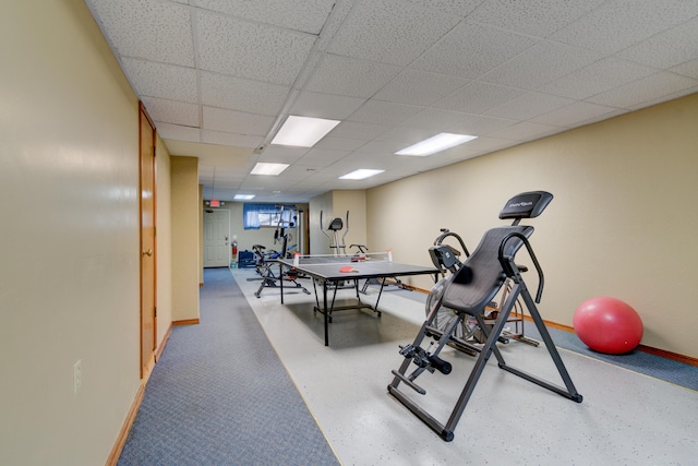 150 Sunken Forest Dr Unit 190, Forsyth, MO 65653 - recreation room with baseboards and a drop ceiling