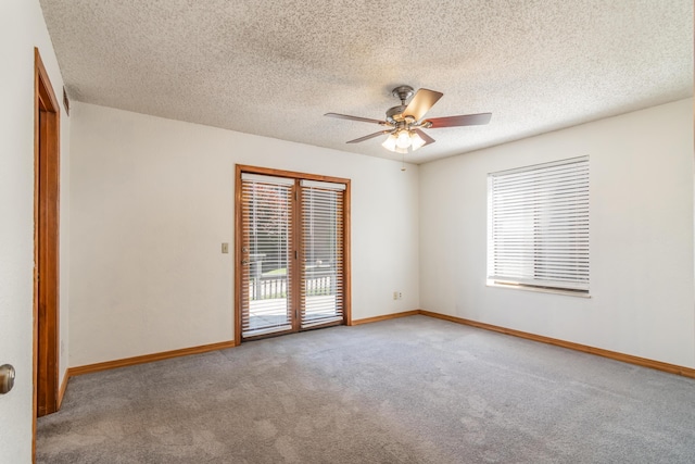 150 Sunken Forest Dr Unit 190, Forsyth, MO 65653 - carpeted empty room with healthy amount of natural light, baseboards, ceiling fan, and a textured ceiling