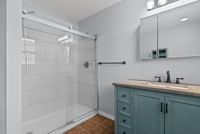 805 S Benson Pl, Nixa, MO 65714 - full bath with a shower stall, vanity, and tile patterned floors