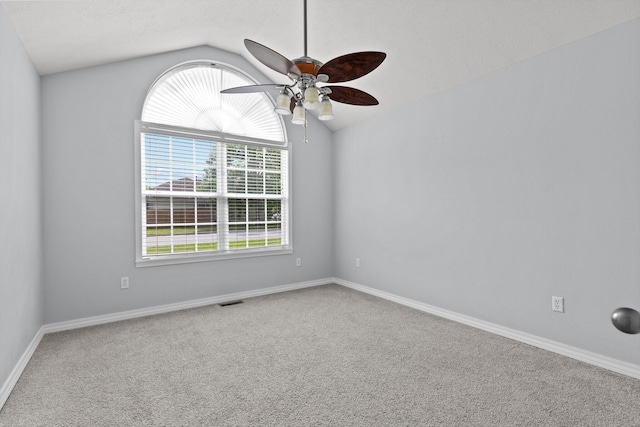 805 S Benson Pl, Nixa, MO 65714 - carpeted spare room with lofted ceiling, a ceiling fan, healthy amount of natural light, and baseboards