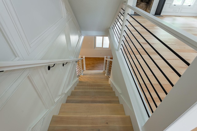 1935 E Canterbury St, Springfield, MO 65804 - stairs with wood finished floors