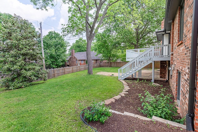 1935 E Canterbury St, Springfield, MO 65804 - view of yard featuring stairway and a wooden deck