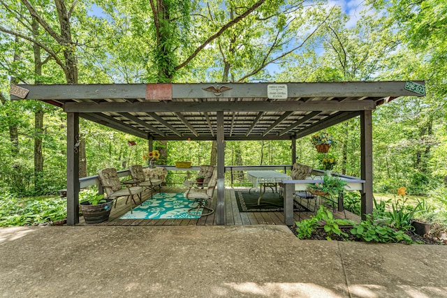3152 Two Rivers Rd, Highlandville, MO 65669 - view of patio / terrace with a wooden deck